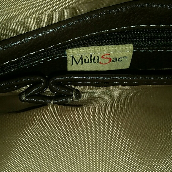 New Brown Crossbody purse, MultiSac - Picture 5 of 8